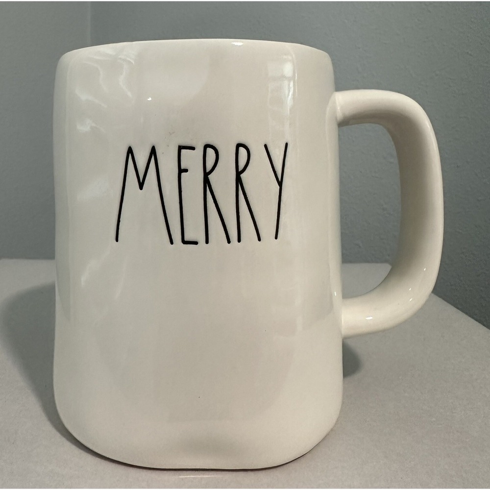 Rae Dunn "Merry" Holiday‎ Coffee Tea Cup Mug Artisan Collection By Magenta New